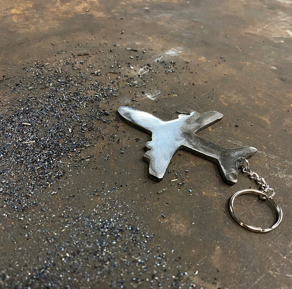 Airplane Keychain | Keyring | Handbag | Accessories | Airplane | Travel | Gift | Metal  | Steel | Plasma Cut Gift