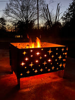 Fire Pit | Metal Fire Pit | Modular Fire Pit | Outdoor Decor | Garden Decor | Stars | Mountains | Bees | Monogram | Collapsible